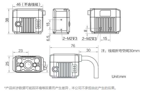 ?？礛V-IDB007X工業讀碼器160萬像素尺寸圖.png